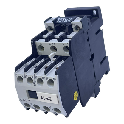 Moeller DIL0M + 22DILM power contactor 230V 50Hz 240V 60Hz with auxiliary contactor 