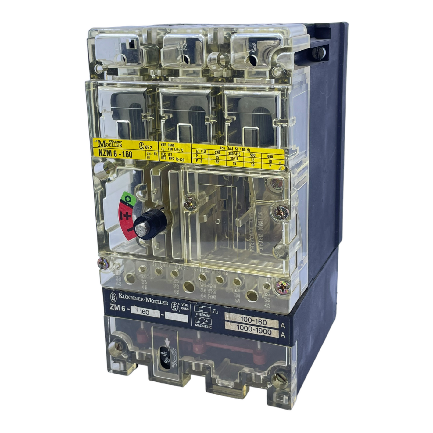 Klöckner Moeller ZM6-160 circuit breaker 50/60Hz 