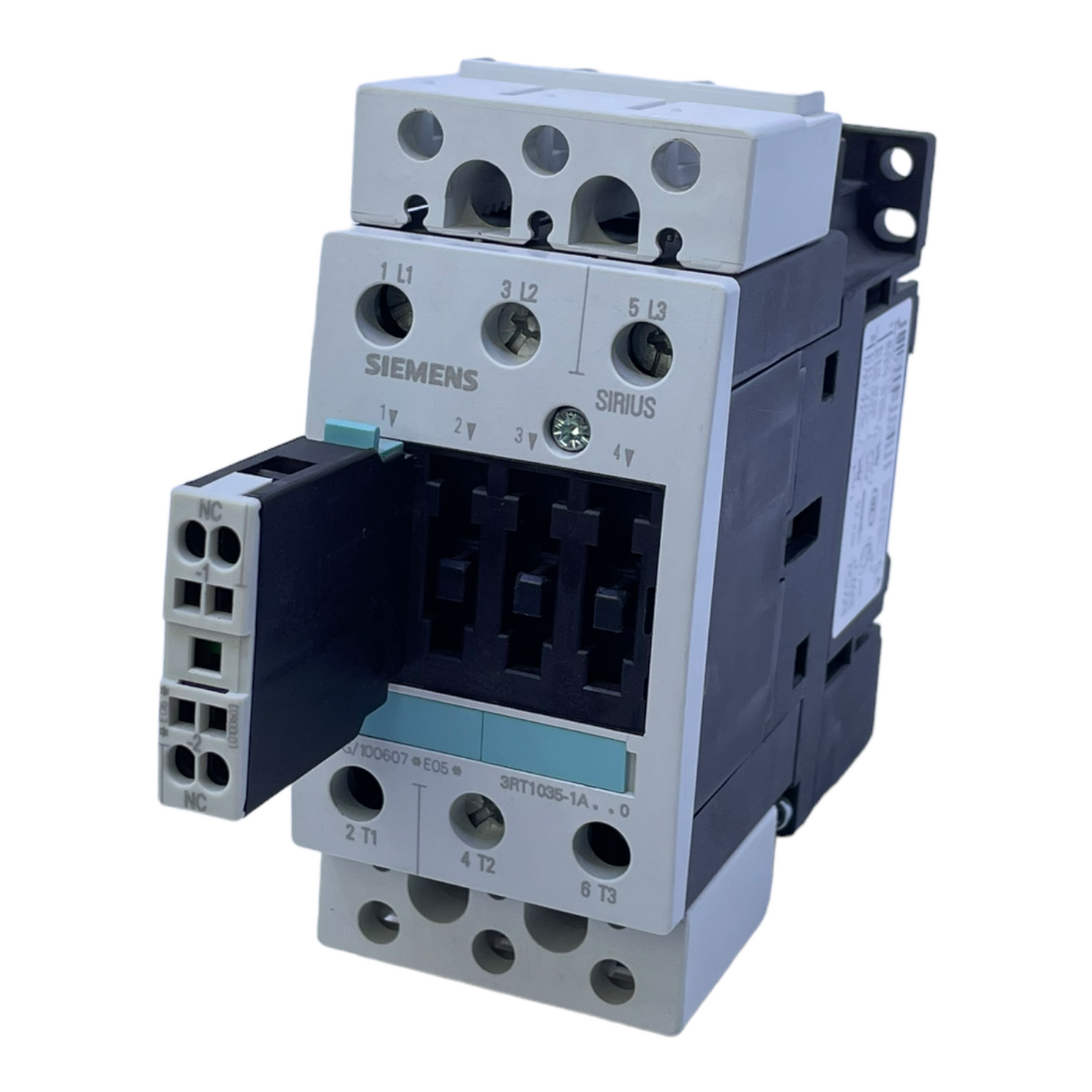 Siemens 3RT1035-1AG20 power contactor +3RH1921-1CA01 50/60Hz 200/230/460/575V 