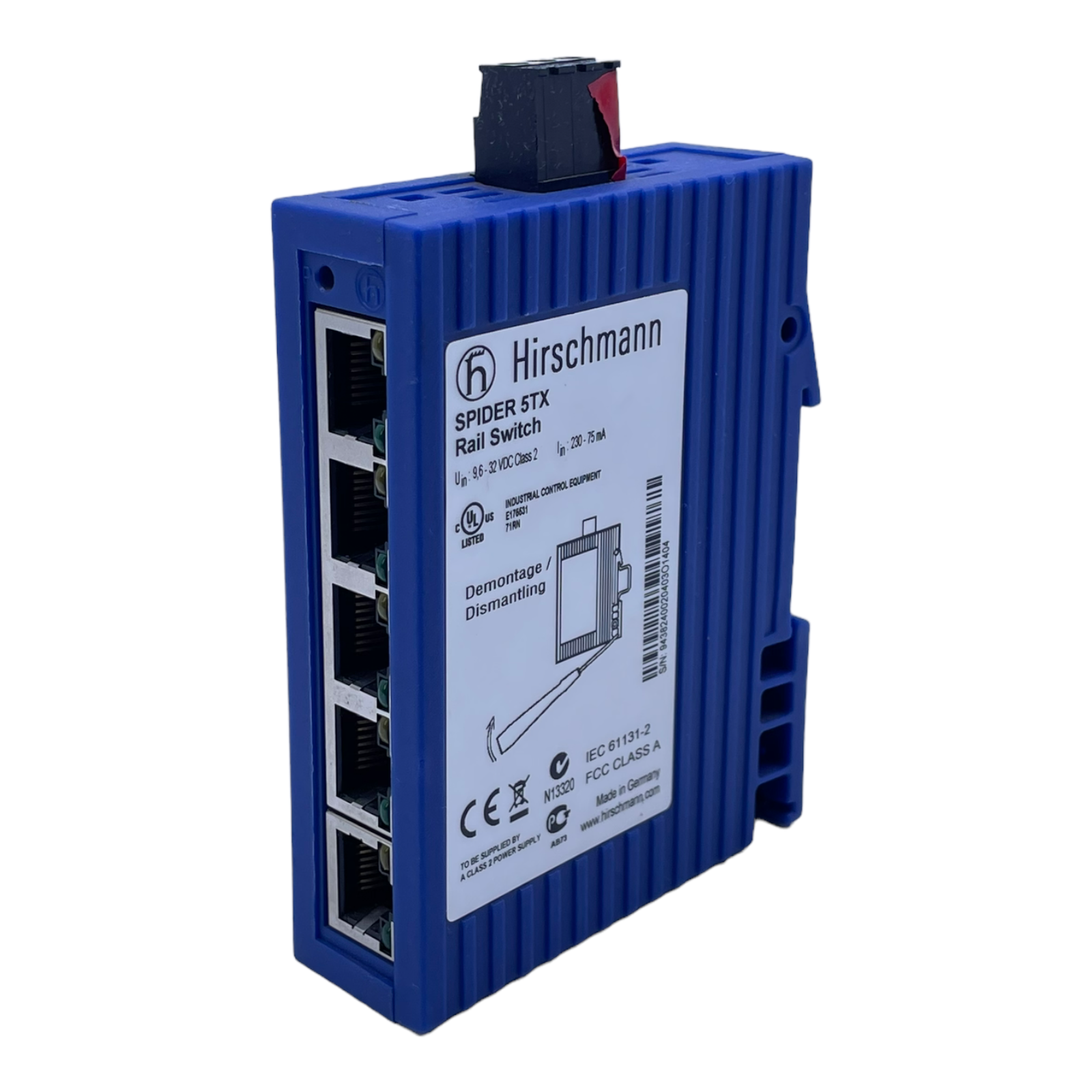 Spider R5tx Hirschmann SPIDER 5TX Ethernet Schalter für industriellen Einsatz SPID