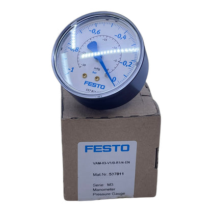 Festo VAM-63-V1/0-R1/4-EN Vakuummeter für industriellen Einsatz 537811 VAM-63-V1