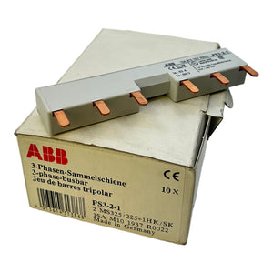 ABB PS3-2-1 busbar 3-phase 63A 690V 6-pole 3-phase IP20 PU: 10 pieces. 