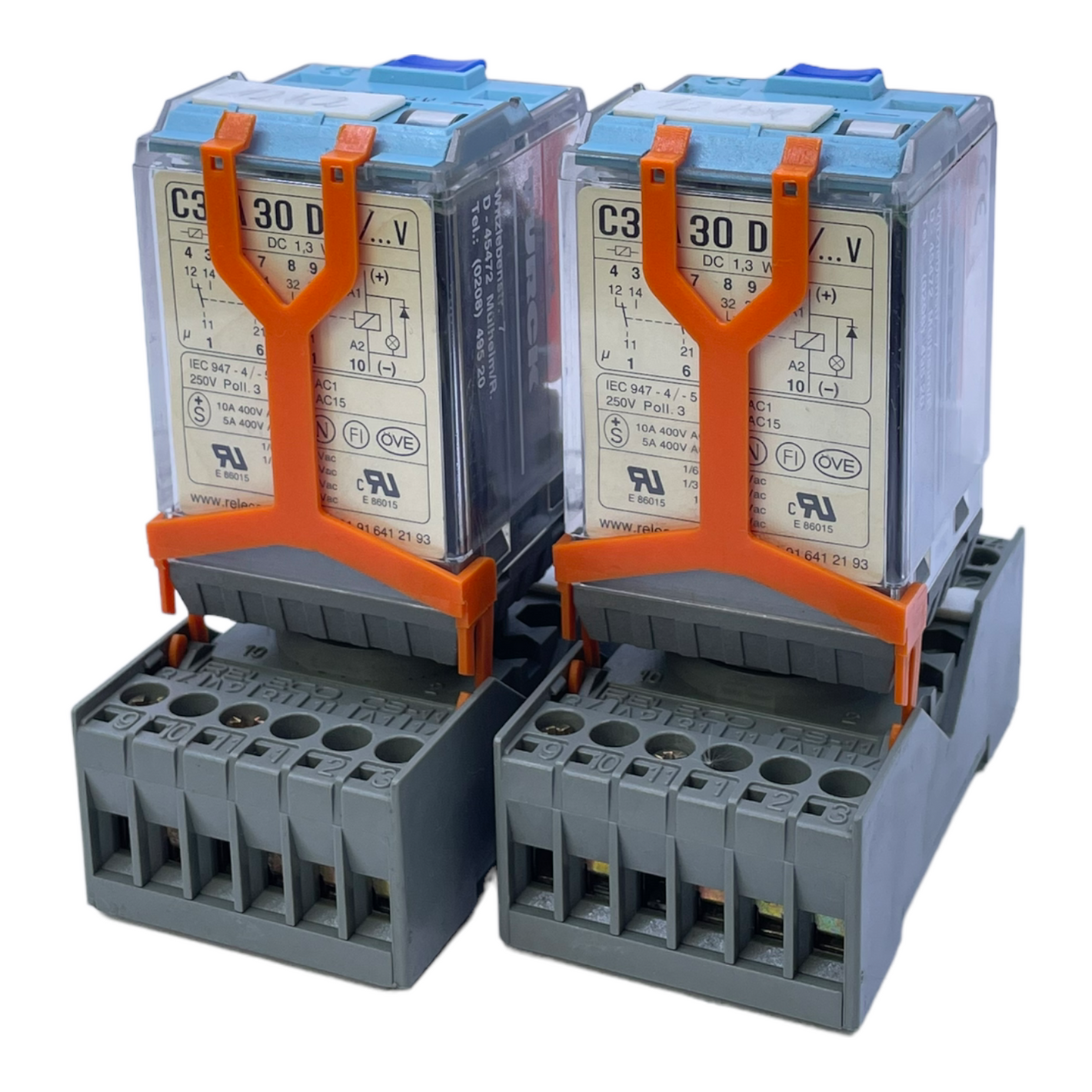 RELECO C3-A30DX/...V +CS-11 plug-in relay 24V DC 2pcs 