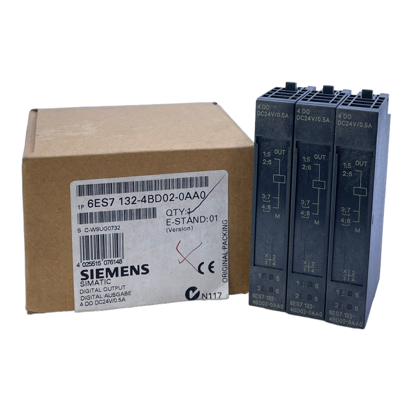 Siemens 6ES7132-4BD02-0AA0 Modul Digital 24V DC 0,5A Modul Digital VE:3stk