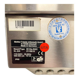 Mettler Toledo ID10s-SQC Waageterminal 110-240V für industriellen Einsatz