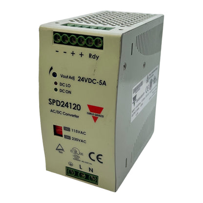 Carlo Gavazzi SPD241201FP Converter Out: 24VDC 5A 120W Inp: 115/230VAC 47-63Hz