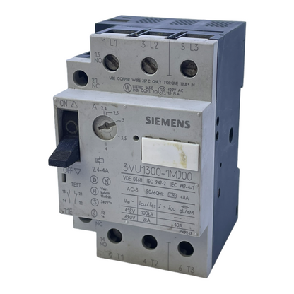 Siemens 3VU1300-1MJ00 motor protection switch 