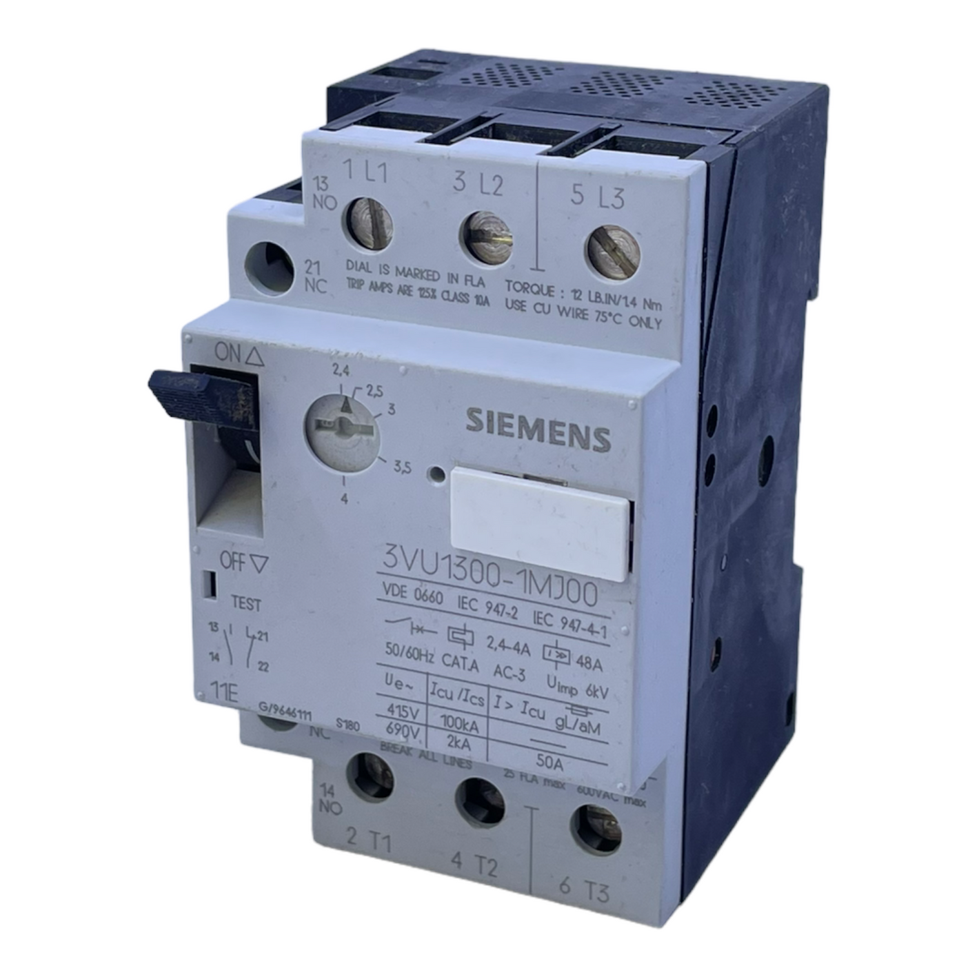 Siemens 3VU1300-1MJ00 circuit breaker 50/60Hz 