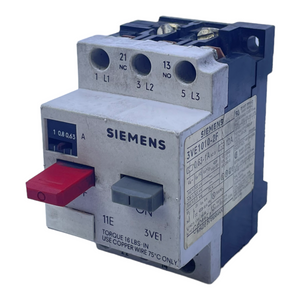Siemens 3VE1010-2F Manueller Motorschalter 0,63 - 1A Motorschutzschalter