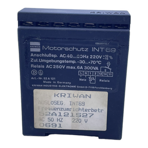 Kriwan Int69 motor protection 220V 