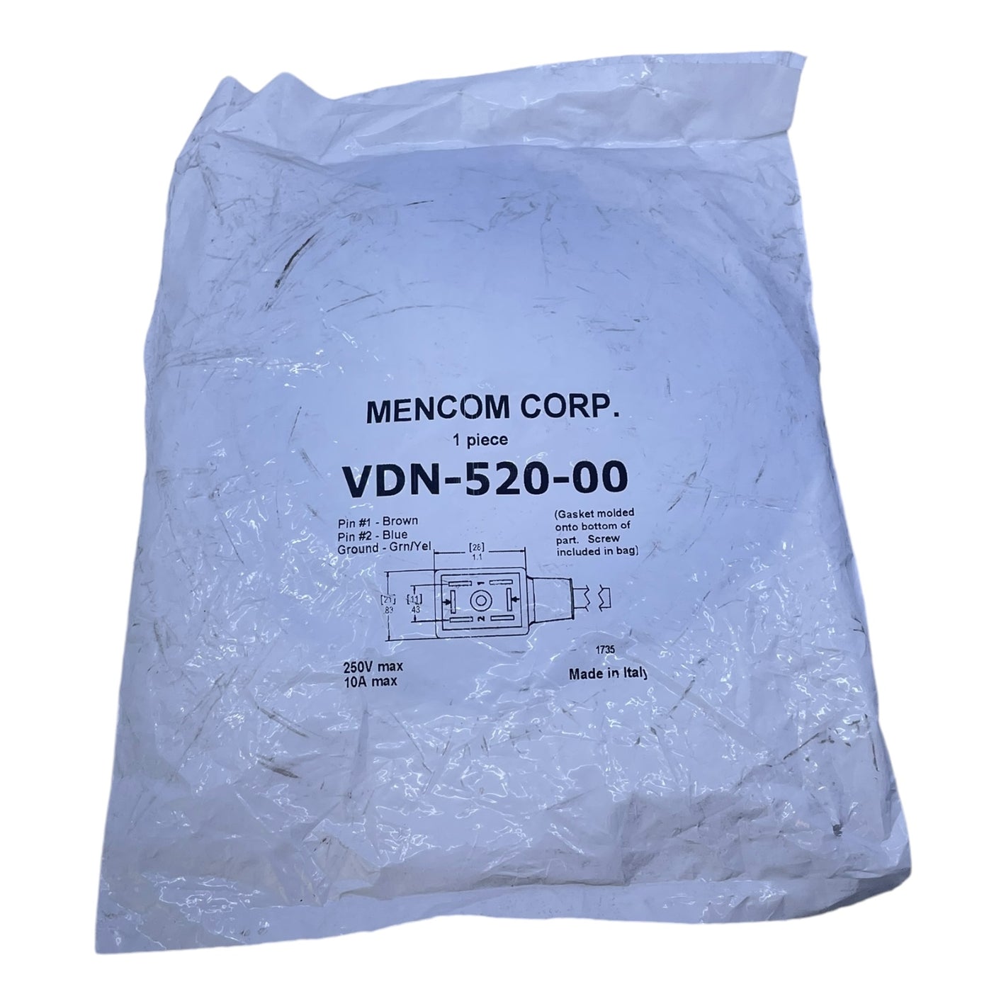 Mencom VDN-520-00 Stecker Kabelsatz für Magnetventil Mencom VDN-520-00 Stecker