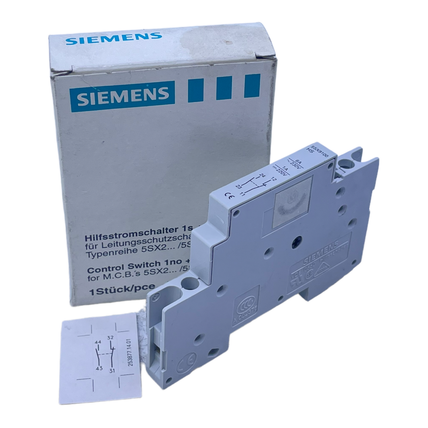 Siemens 5SX9100 Hilfsstromschalter 220V Industrie-Stromschalter