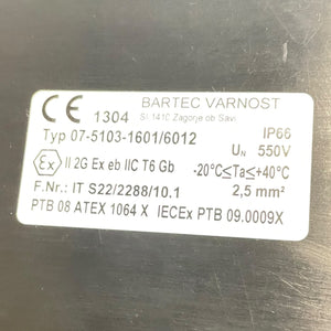 Bartec 07-5103-1601/6012 Verteilerkasten für industriellen Einsatz