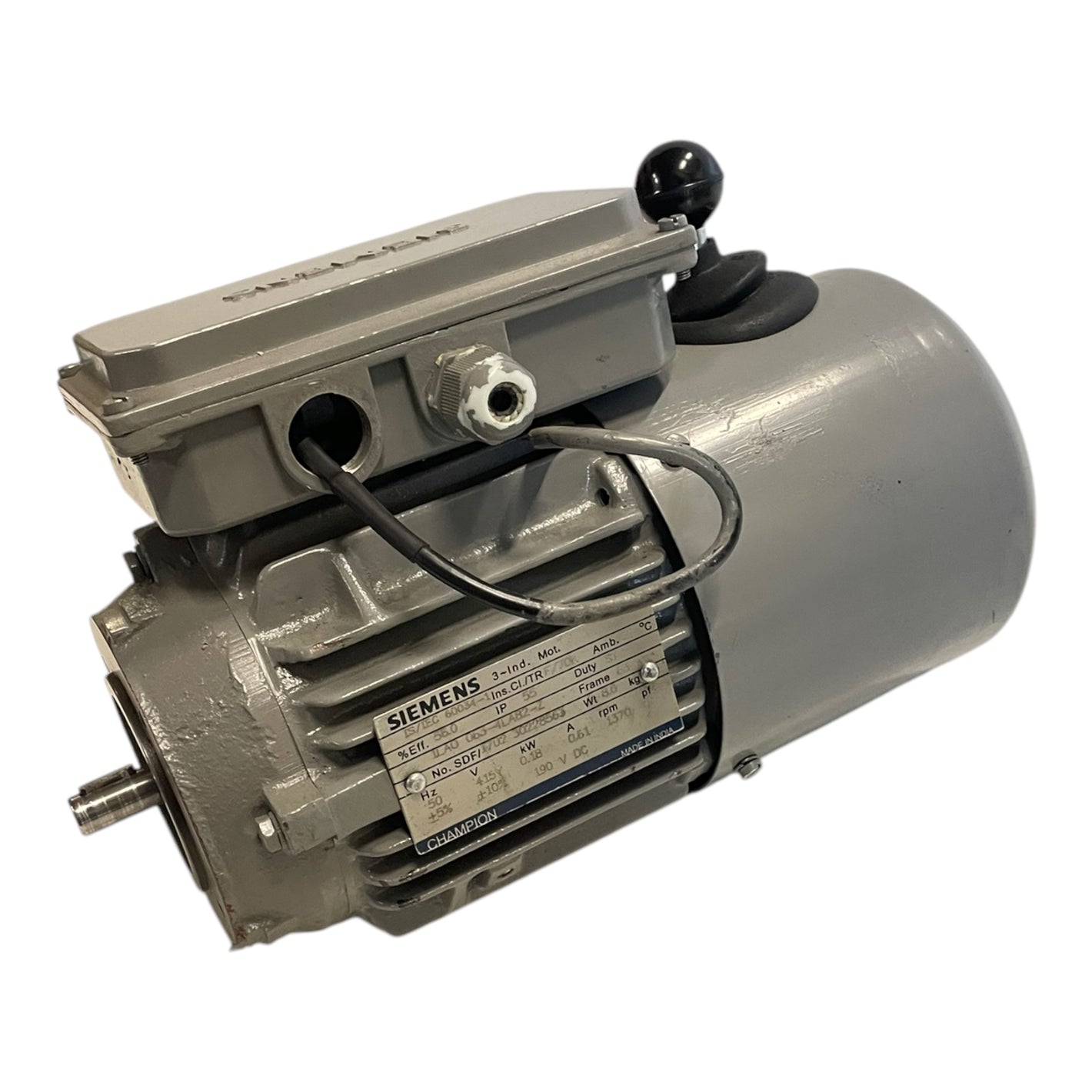Siemens 1LA0063-4LA82-Z 0.18kW electric motor Ø 11mm for industrial use 