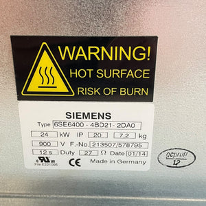 Siemens 6SE6400-4BD21-2DA0 Bremswiederstand für industriellen Einsatz