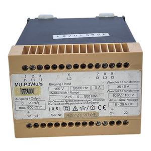 M&amp;W MU-P3Wu/s resistance measuring transducer M&amp;W MU-P3Wu/s resistance measuring transducerM&amp;W