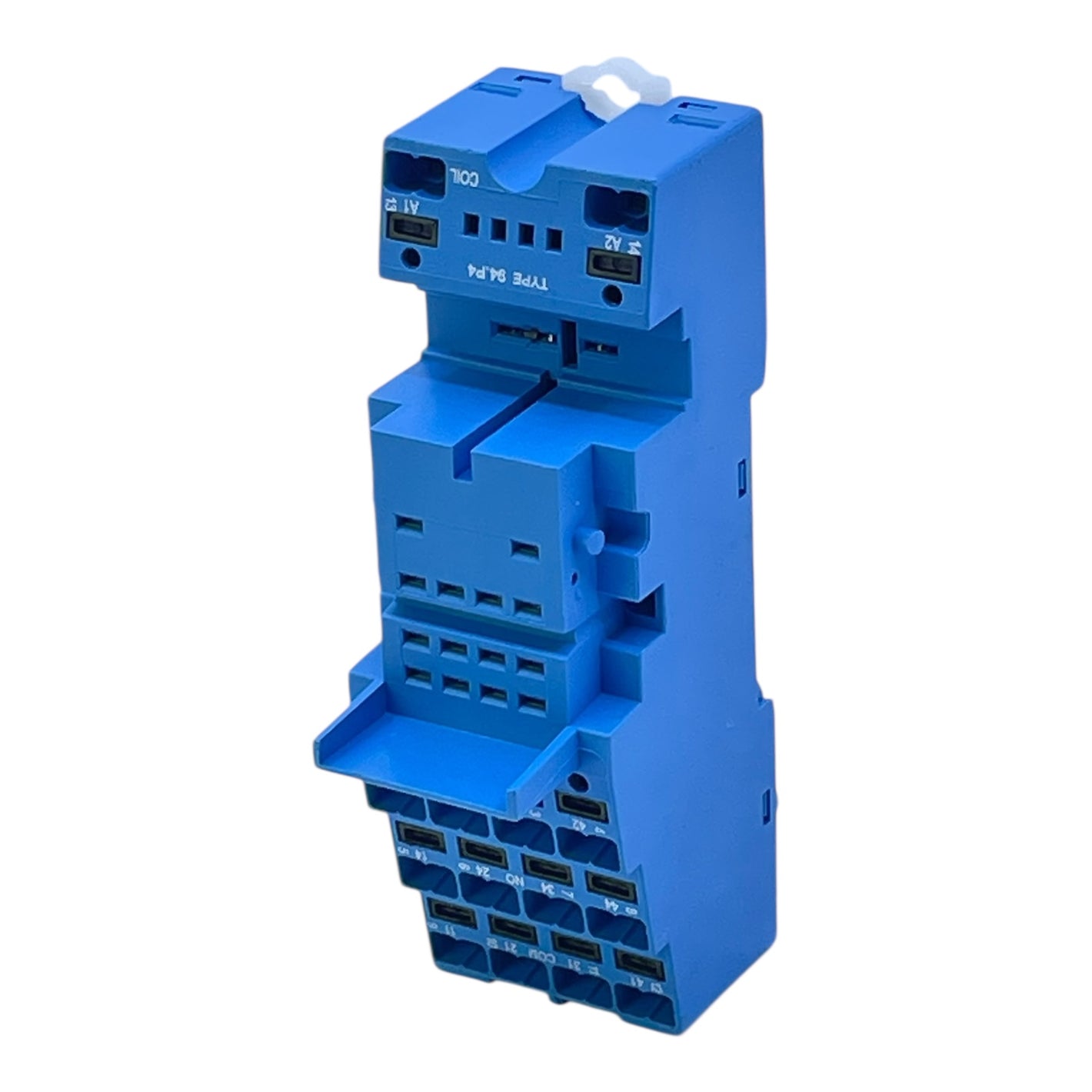 Finder Relaisfassung Typ 94.P4 für Serie 55/58 10A 300V Klemmenblock blau