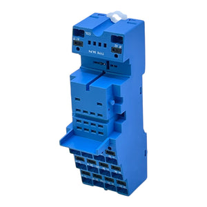 Finder Relaisfassung Typ 94.P4 für Serie 55/58 10A 300V Klemmenblock blau