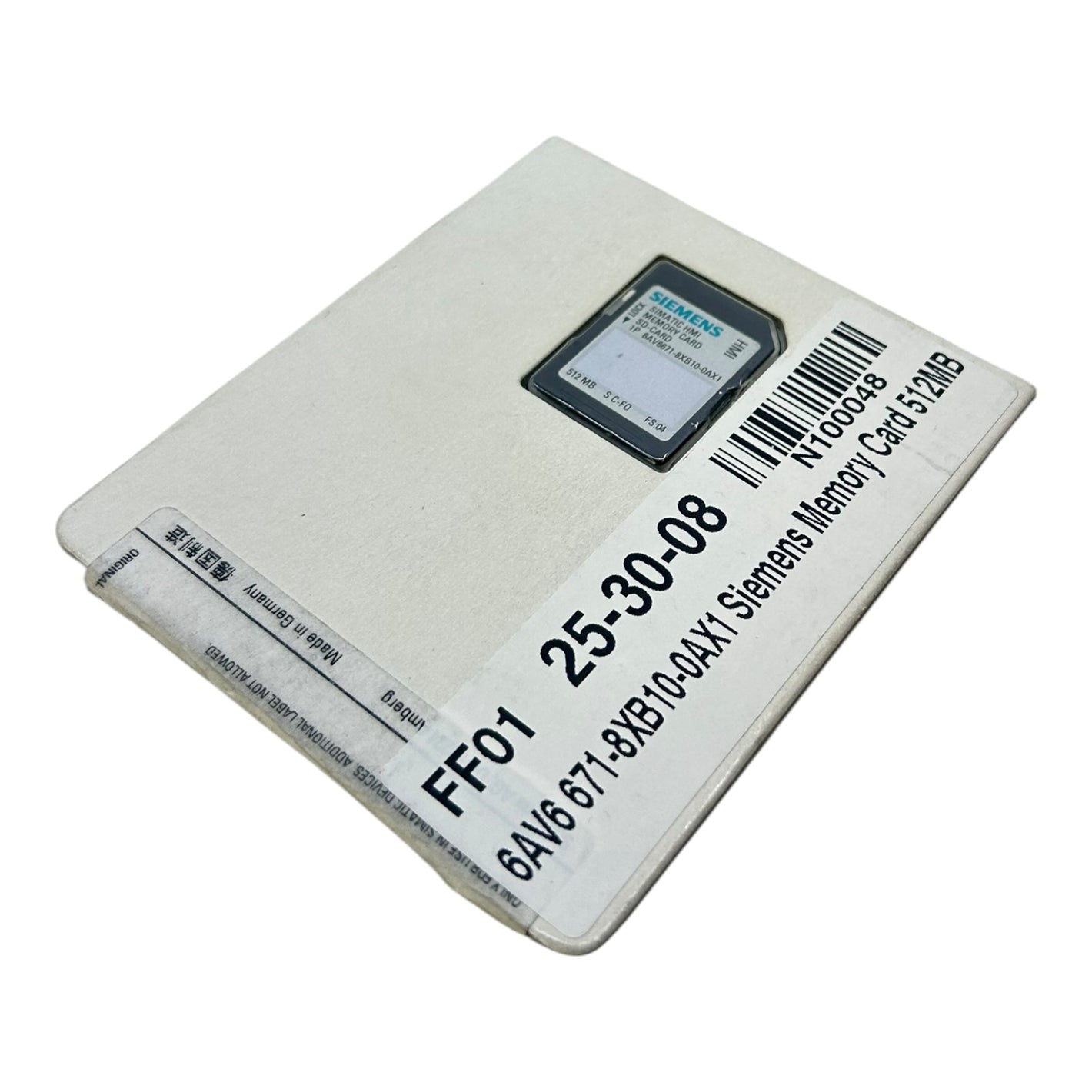 Siemens Simatic Speicherkarte 512MB 6AV6671-8XB10-0AX1 Speicherkarte 512MB