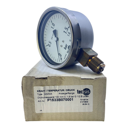 Tecsis Manometer 0-1,5/1,6bar P1533B070001 Manometer Geeignet für die Industrie