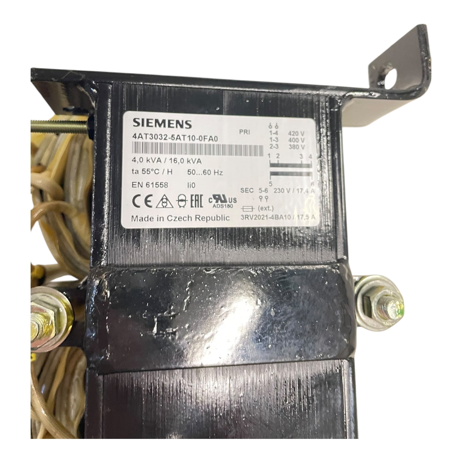 Siemens Transformator 4,0kVA / 16,0 kVA 4AT3032-5AT10-0FA0 für die Ind