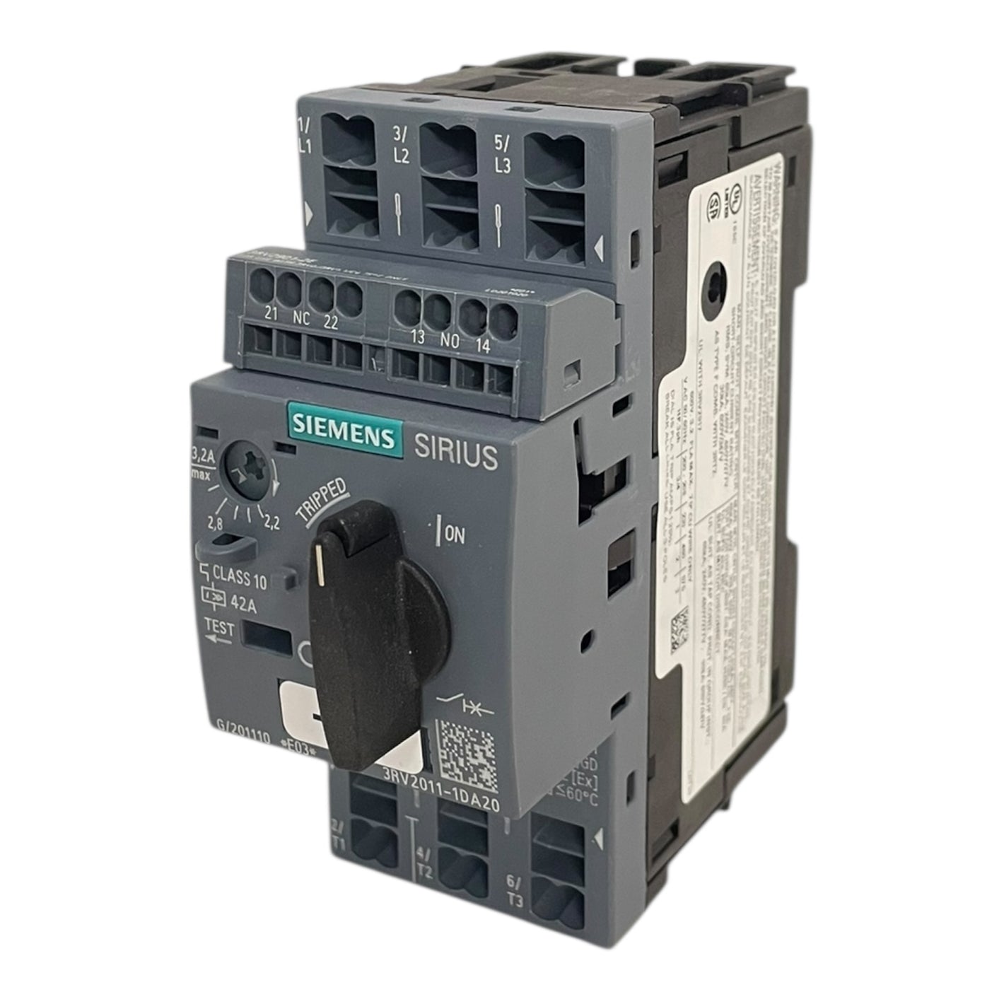 Siemens Leistungsschalter Baugröße S00 für Motorschutz 2,2-3,2A 3RV2011-1DA20