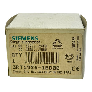 Siemens Überspannungsschutz 240V AC / 250V DC 3RT1926-1BD00 VE: 10 Stk