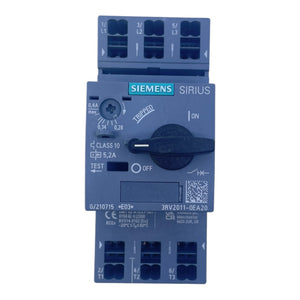 Siemens Motorschutzschalter SIRIUS 0,28–0,4 A 3RV2011-0EA20 3-polig