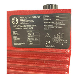 Vuototecnica Vakuumpumpe 60 \(mc/h\) MV60 für den Industriellen Nutzen geeignet