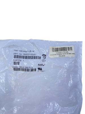 Harting Sockelgehäuse HAN 10A-asg1-LB-16 09200100251 Sockelgehäuse von Harting