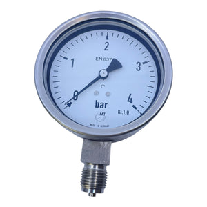 IMT Manometer 4 bar radial Edelstahl Kl. 1.0 Druckanzeige Made in Germany