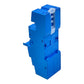 Finder Relaisfassung Typ 94.P4 für Serie 55/58 10A 300V Klemmenblock blau