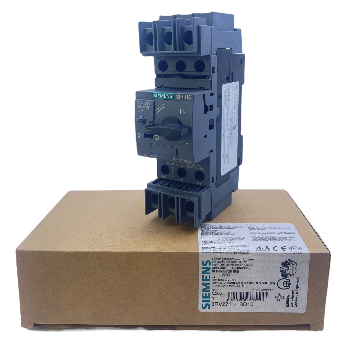 Siemens Leistungsschalter 2A Motorschutz 3RV2711-1BD10 Sirius