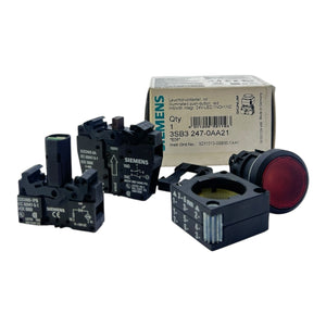 Siemens Leuchtdrucktaster rot 24V LED 1NO+1NC 3SB3247-0AA21