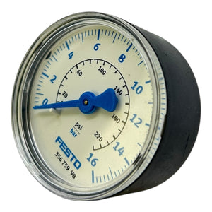 Festo Manometer MA-50-10-1/4 359873 V8 Druckmesser 0–16 bar