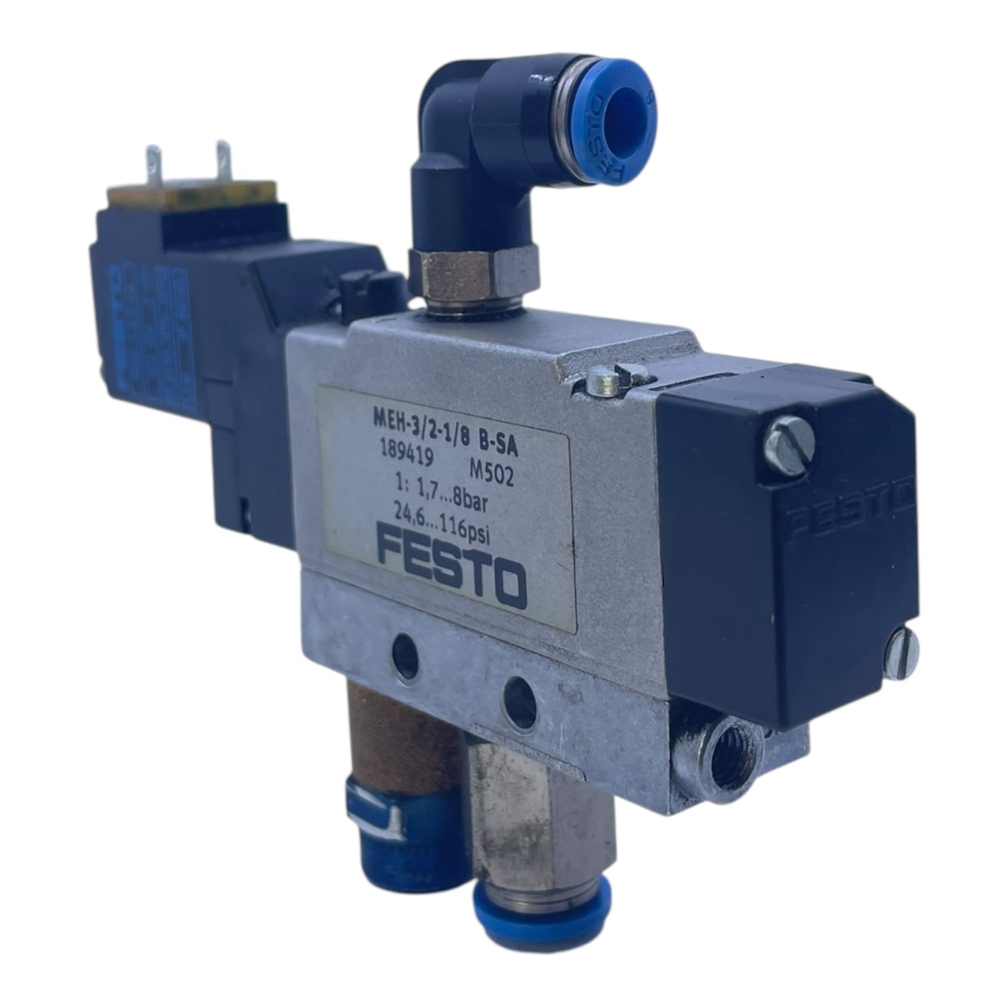 Festo Magnetventil Pneumatikventil MEH-3/2-1/8B-SA 189419 für die Industrie
