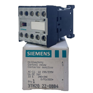 Siemens Hilfsschütz 3TH2022-0BB4  4A 230V2220V 24V DC  Hilfsschütz Siemens