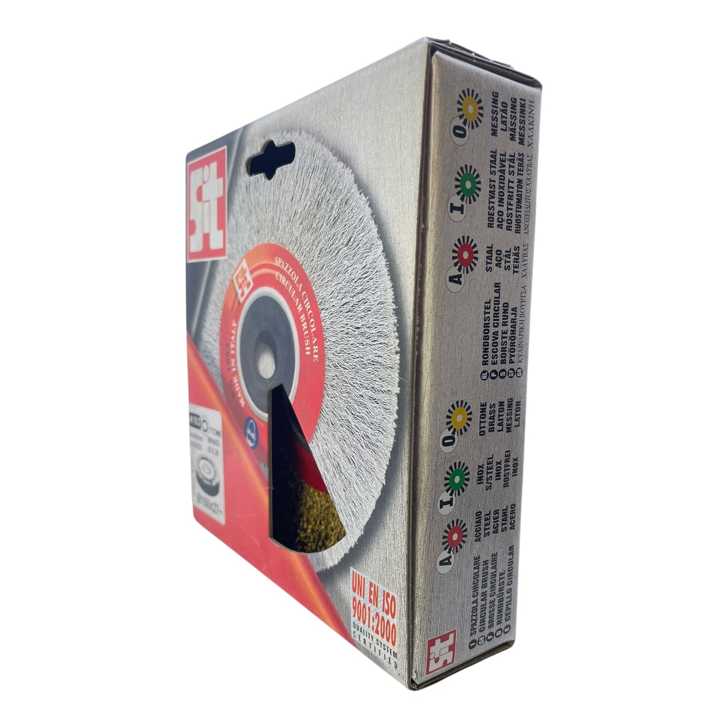 Sit Bürste 4153 Rundbürste Ø150x27mm Messingdraht 0,30 mm Rundbürste von Sit