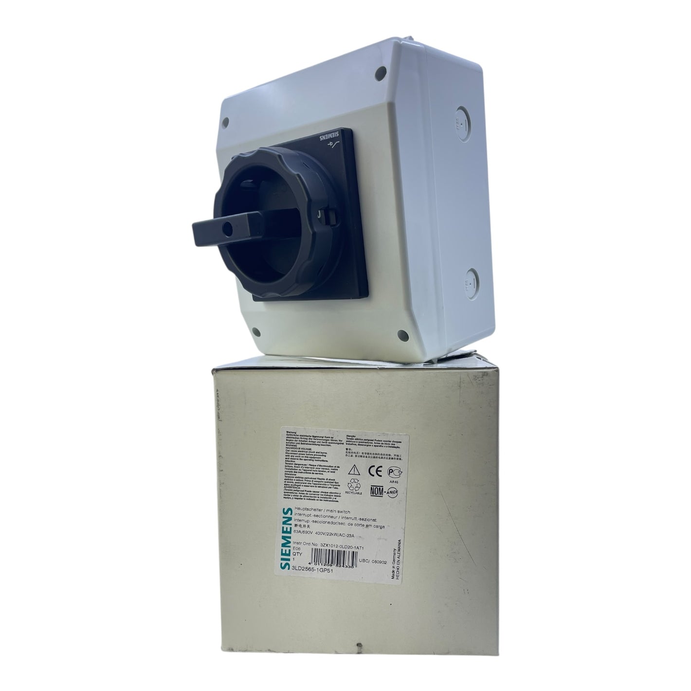 Siemens Haupt-und Not-Aus-Schalter 3LD2565-1GP51 Haupt-und Not-Aus-Schalter