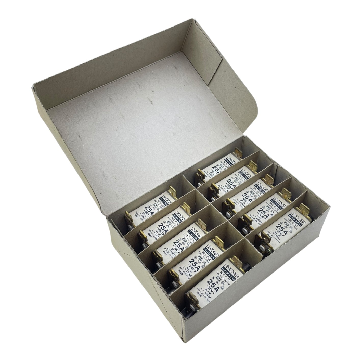 Lindner Vollschutz NHC00 Sicherungseinsätze 25A VE: 10stk Sicherungseinsatz