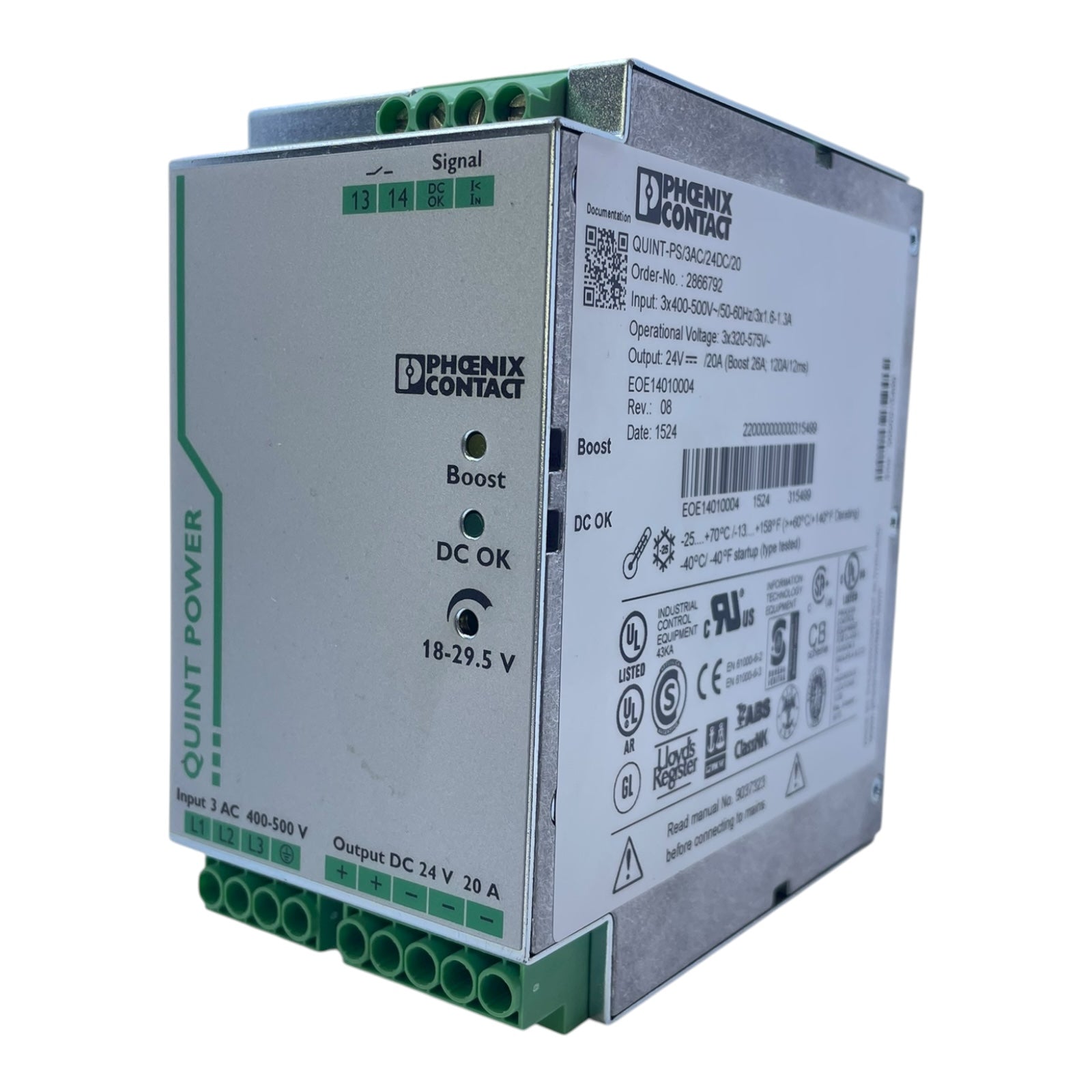 PHOENIX CONTACT QUINT-PS/3AC/24DC/20 2866792,Used one,In stock