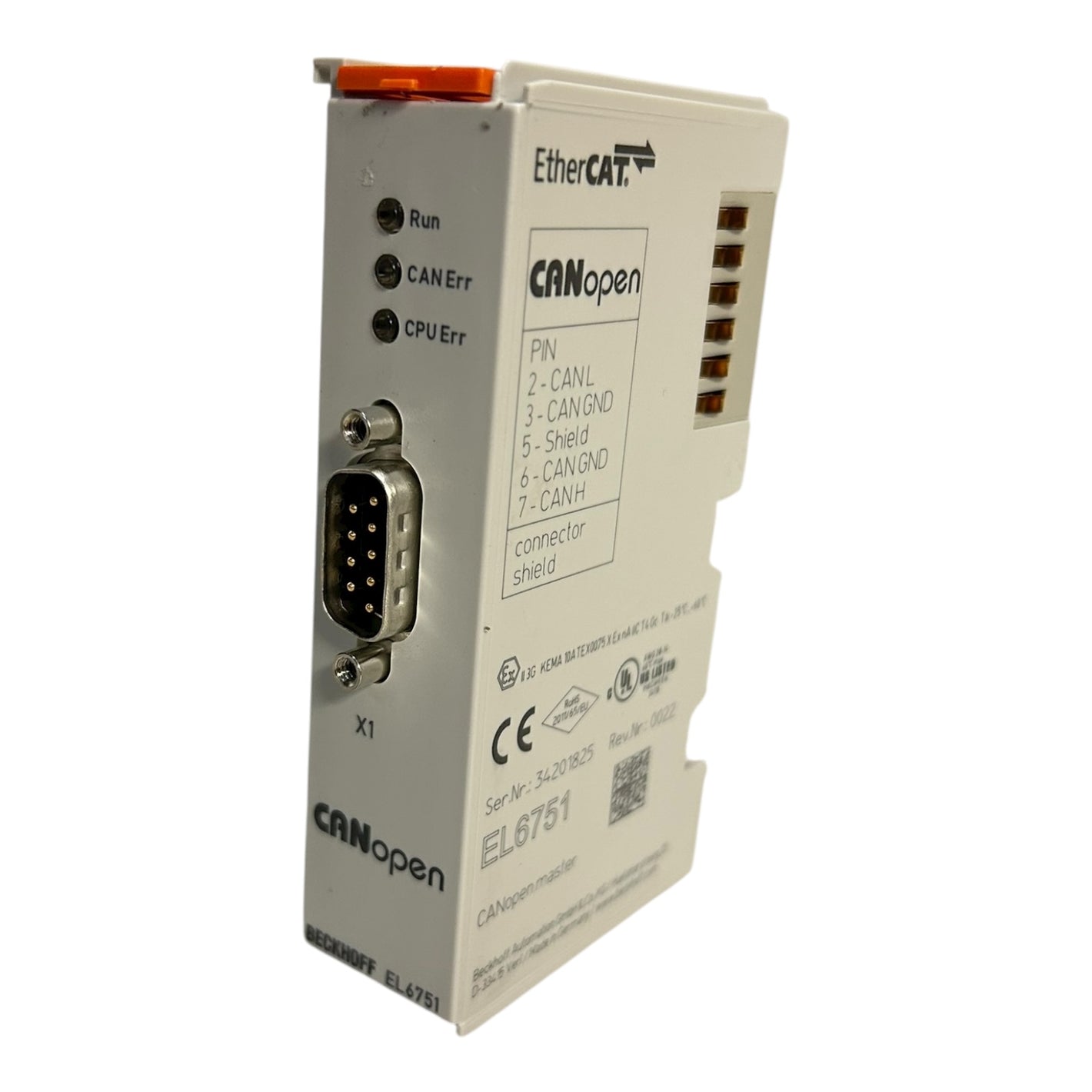 Beckhoff EtherCAT-Klemme 1-Kanal-Kommunikations-Interface CANopen EL6751