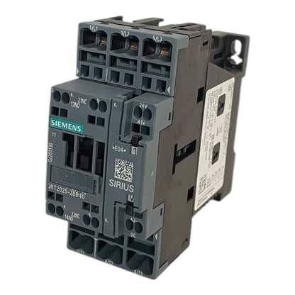 Siemens SIRIUS Leistungsschütz S0 7,5kW 17A 24V DC 1S+1Ö Federzug 3RT2025-2BB40