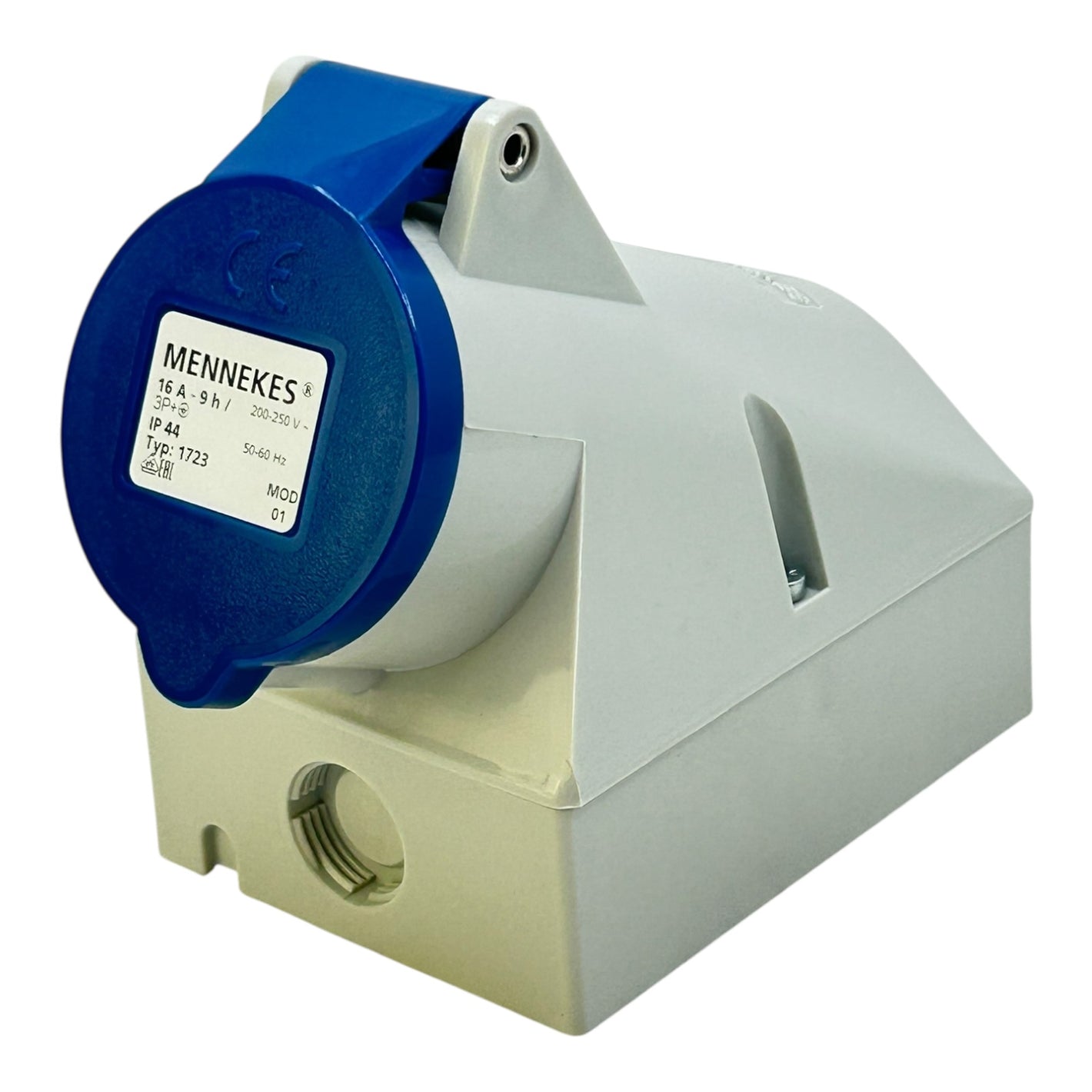 Mennekes CEE Wandsteckdose 16A 200–250 V Typ 1723 IP44 3P+ Industrie