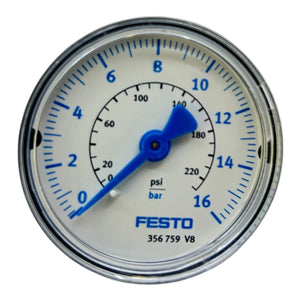Festo Manometer MA-50-10-1/4 359873 V8 Druckmesser 0–16 bar