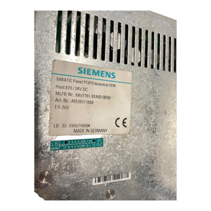 Siemens SIMATIC Panel PC870 24V 6AV7761-2XA03-0BS0 mit KHS Touchscreen-Display