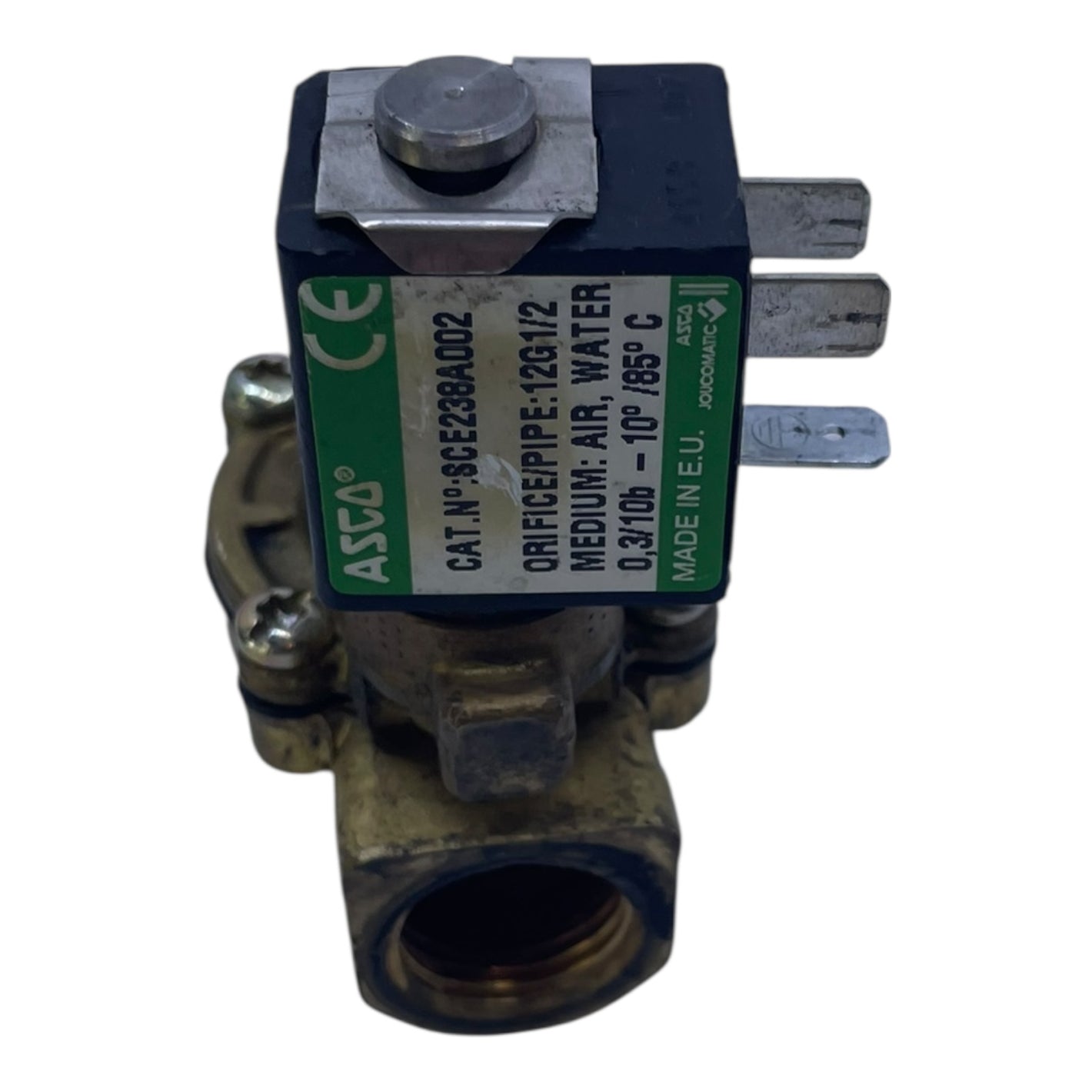 ASCO Magnetventil SCE238A002 24V DC 1/2" Messing IP65