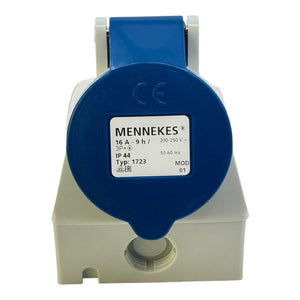 Mennekes CEE Wandsteckdose 16A 200–250 V Typ 1723 IP44 3P+ Industrie
