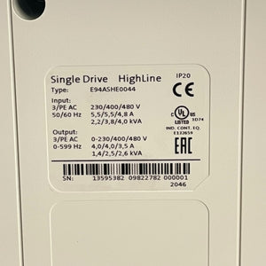 Lenze Servodrive High Line Single Drive Servodrive von Lenze High E94ASHE0044