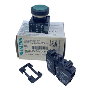 Siemens Leuchtdrucktaster Grün 24V 3SB3247-0AA41 Leuchtdrucktaster von Siemens